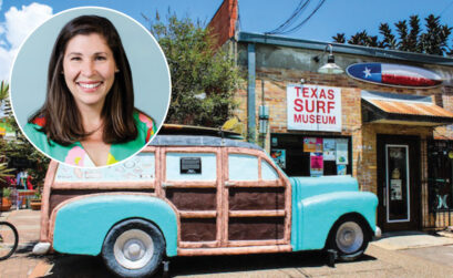 Emily Veazey, the new executive director of the Texas Surf Museum, plans to fully implement the facility’s threefold mission of extending surf culture, connecting with the community, and raising conservation awareness.