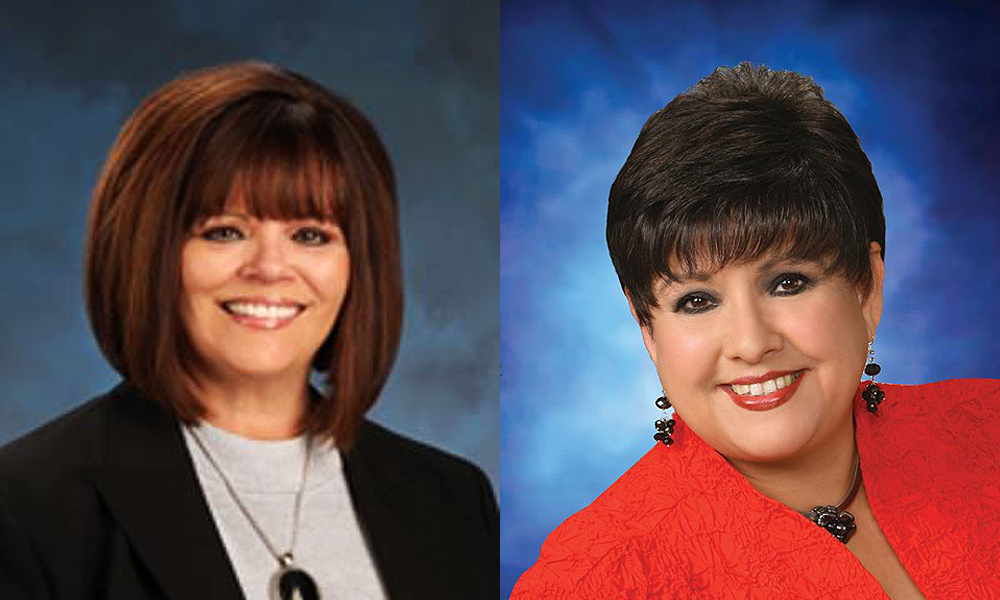 Mayor Pro-tem Carolyn Vaughn (left) will serve as interim mayor of Corpus Christi until mid-March. District 3 council member Lucy Rubio will take over as interim until after the special election names a new mayor.