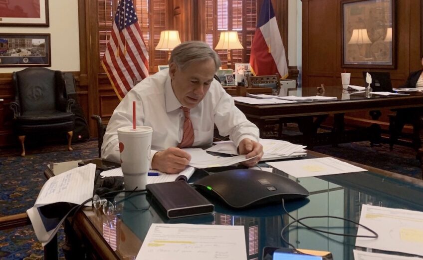 Texas Governor Greg Abbott met by phone with a host of mayors April 7, including Corpus Christi Mayor Joe McComb, to discuss his decision to close state parks and exchange information about how communities are dealing with the COVID-19 pandemic. Courtesy photo