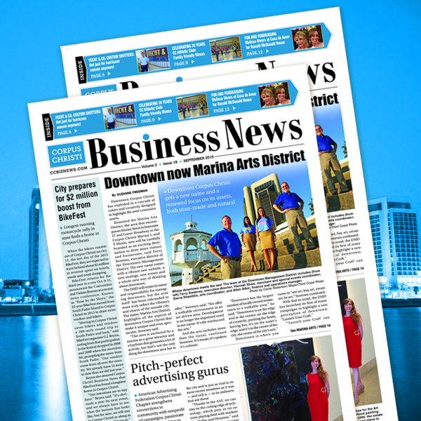 The September issue of the Corpus Christi Business News, circulation 12,000 monthly.