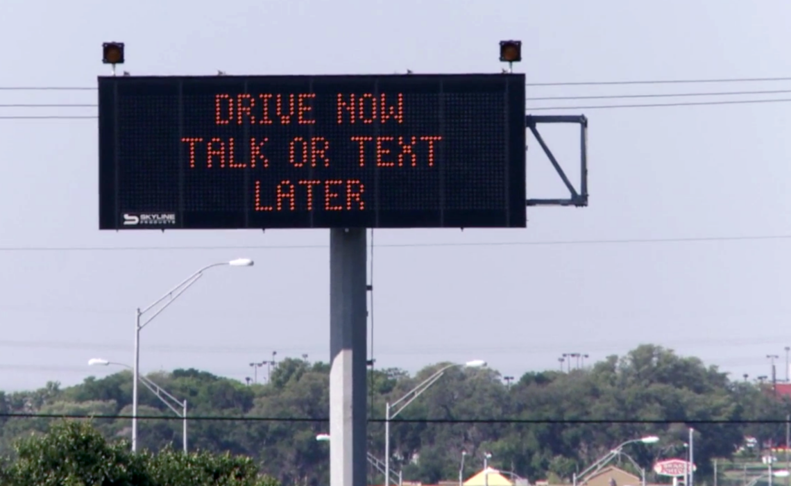 Port Aransas bans cell phone use while driving, with fines up to $500 to violators. Photo from TxDOT