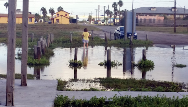 Solving the problem of flooded beach parking lots is a top priority. North Beach Community Association proposes that the flooded beach parking lots be closed and street parking be improved. Photo by Carrie Robertson Meyer/Third Coast Photo