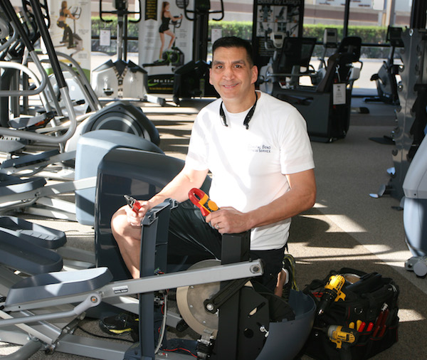 James Elizalde at Coastal Bend Fitness Service in his workspace at 4730 South Padre Island Drive, Suite 1 in Corpus Christi. Elizalde shares space with Hest Fitness Products. Photo by Carrie Robertson Meyer/Third Coast Photo