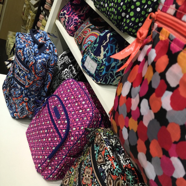 Vera Bradley backpacks from Hallmark in the La Palmara Shopping District are part of the upcoming tax free weekend statewide.