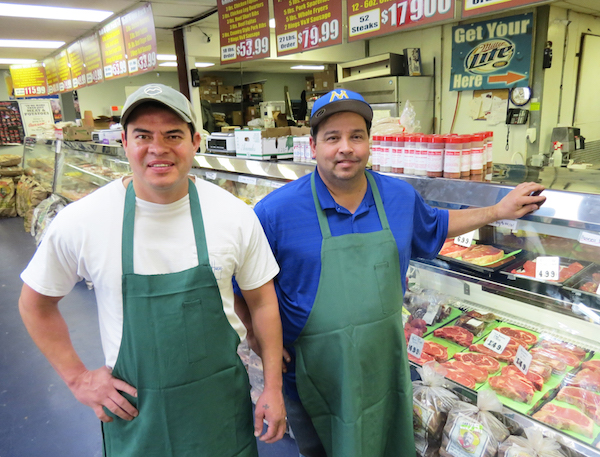 Staples Street Meat Market co-owners Angel Bustos Jr. (left) and Mike Meehan announce the opening of a second location in the Meadowbrook Plaza this summer.