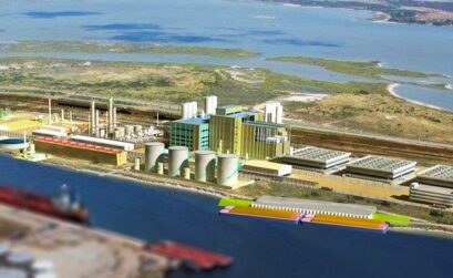 An architect's rendering of M & G Resin's planned chemical plant at the Port of Corpus Christi. Courtesy Photo