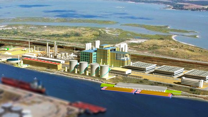 An architect's rendering of M & G Resin's planned chemical plant at the Port of Corpus Christi. Courtesy Photo