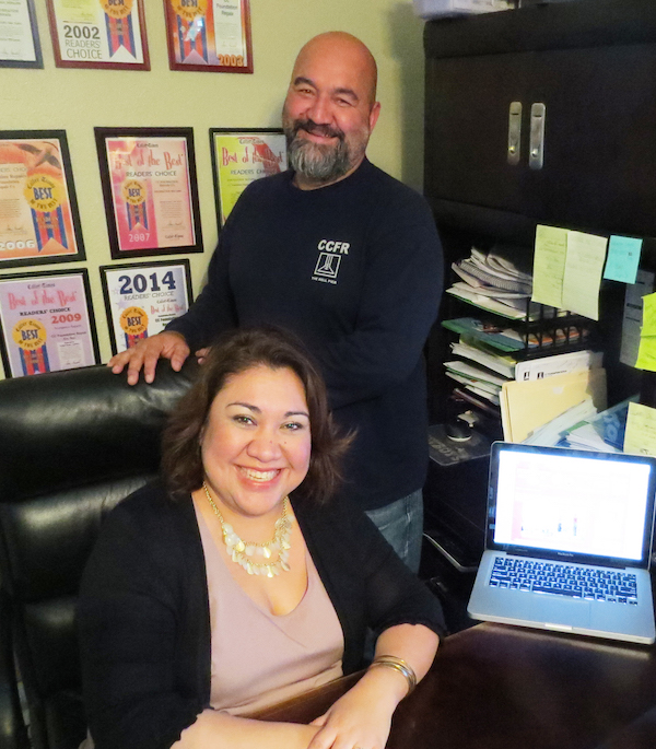 Victor and Annie Licon, owners of CC Foundation Repair Co., guide customers to educate themselves about the foundation repair process before having the work done. Staff photo