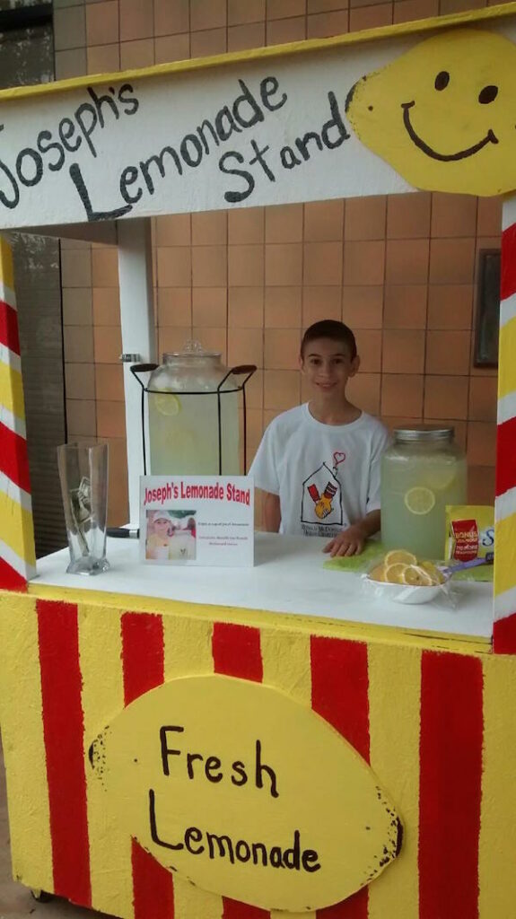 Twelve-year-old Joseph Gonzalez at his 2014 lemonade stand in Corpus Christi. Courtesy photo