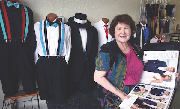 Ellie Huerta runs the Tuxedo Place and More for her son, Odem Mayor Billy Huerta, while he takes care of his other business next door: 1st Choice Limousines. Both are located in Pharaoh Plaza at 4701 Ayers St., Suite 106. Photo by Carrie Robertson Meyer/Third Coast Photo