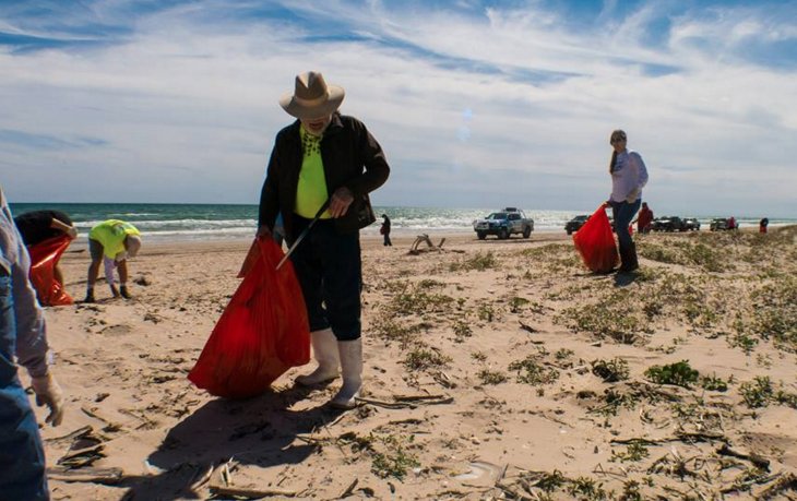 Over 700 volunteers cleaned beaches at the 21st annual Big Shell Beach Clean-Up at Padre Island National Seashore. Photo from Friends of Padre