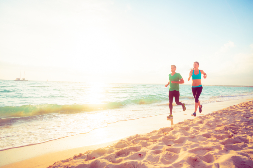 Jogging on the beach is just one way to get fit in Corpus Christi.