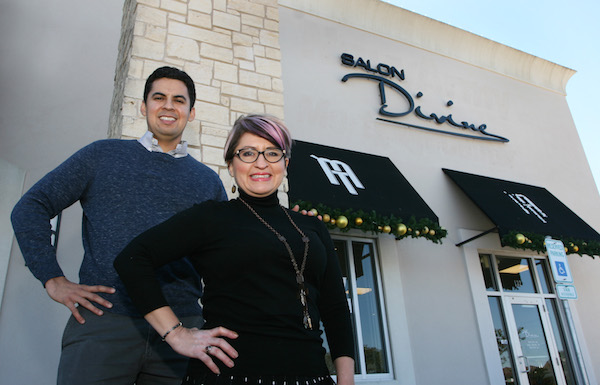 Mother and son Yolie Guartuche and Luis Anthony Serrato, co-owners of Salon Divine, which recently moved to a new location at 6646 S. Staples St. in Corpus Christi. Photo by Carrie Robertson Meyer/Third Coast Photo