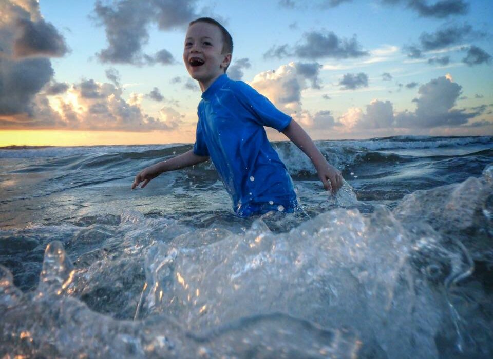 Splash in the surf on Port Aransas Beach 101 Corpus Christi