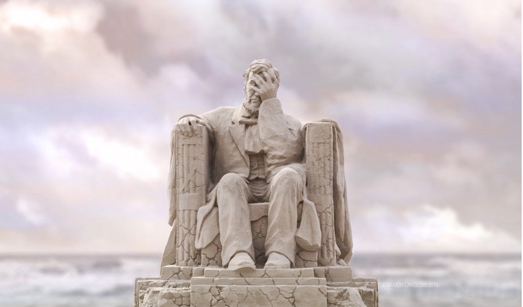 Liberty Crumbling' won first place at the 2019 Texas SandFest competition in Port Aransas. Texas SandFest 2020 has been canceled after previously being moved from April to October. The next SandFest is set for April 23-25, 2021. Sculpture and photo by Master Solo competitor Damon Langlois