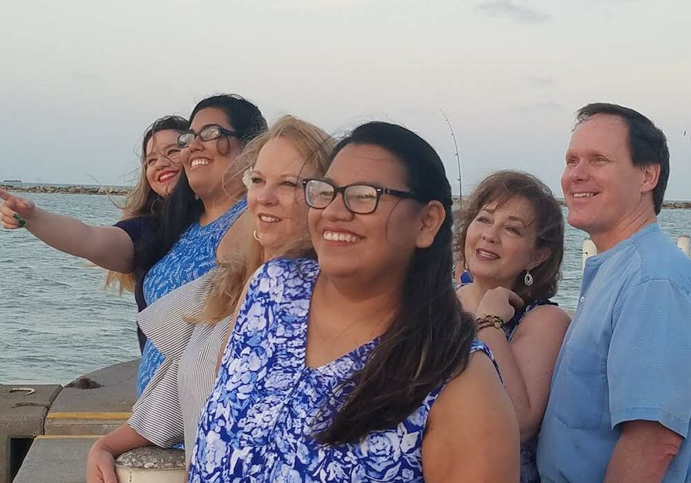 The team at EyeSight Healthcare includes Frances Pieper (front left), Veronica Saavedra, Crystal Proa, Paula Holloway, and (back row) Tammy Gates, and Dr. Robert Gates. Photo by Jane Kathleen Gregorio