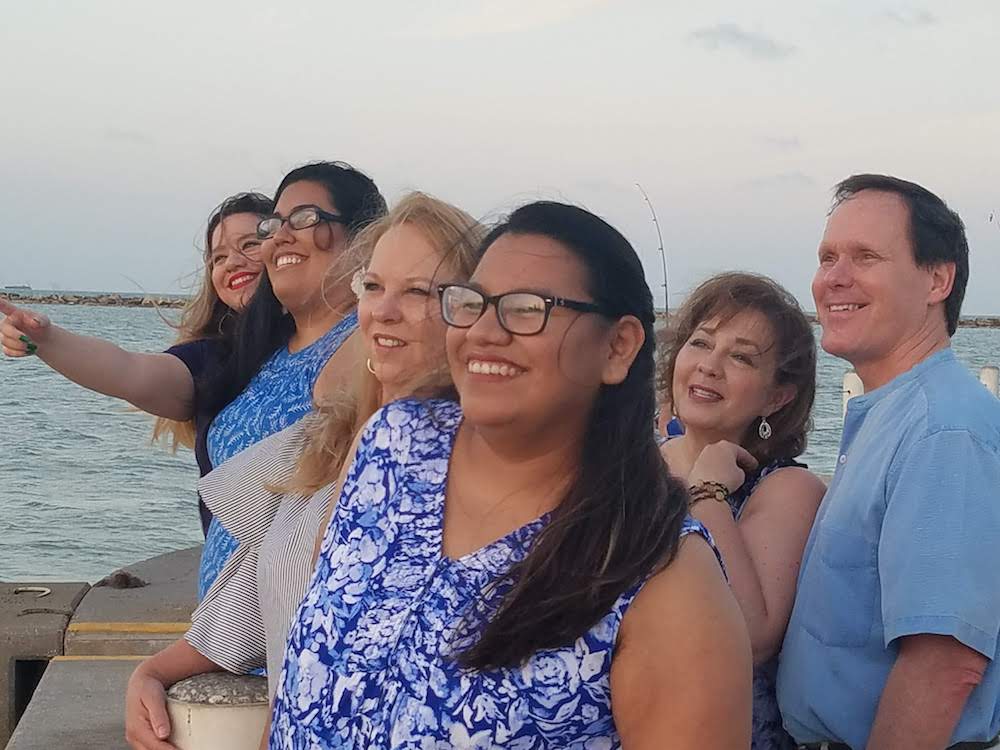 The team at EyeSight Healthcare includes Frances Pieper (front left), Veronica Saavedra, Crystal Proa, Paula Holloway, and (back row) Tammy Gates, and Dr. Robert Gates. Photo by Jane Kathleen Gregorio