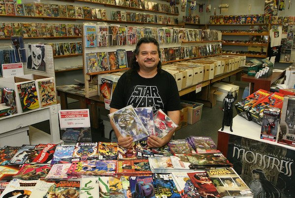 Lucas Lopez, owner of Cosmic Comics Toys N Hobbies in Corpus Christi is just one of many Hispanic business owners in the city. Photo by Carrie Robertson/Third Coast Photo