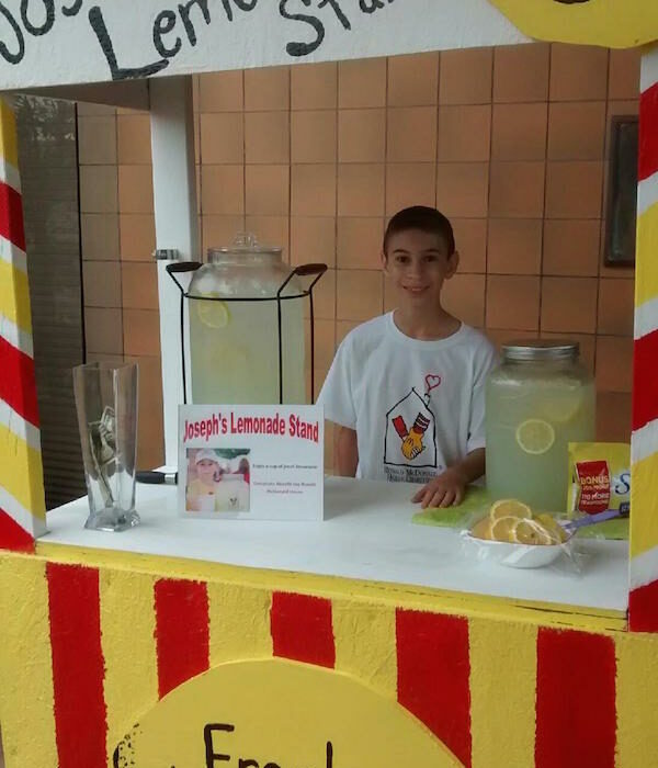 Twelve-year-old Joseph Gonzalez at his 2014 lemonade stand in Corpus Christi. Courtesy photo